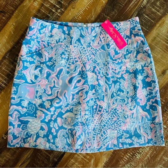 Lilly Pulitzer Jonas Skort Now You Sea Me Blue Ibiza Golf